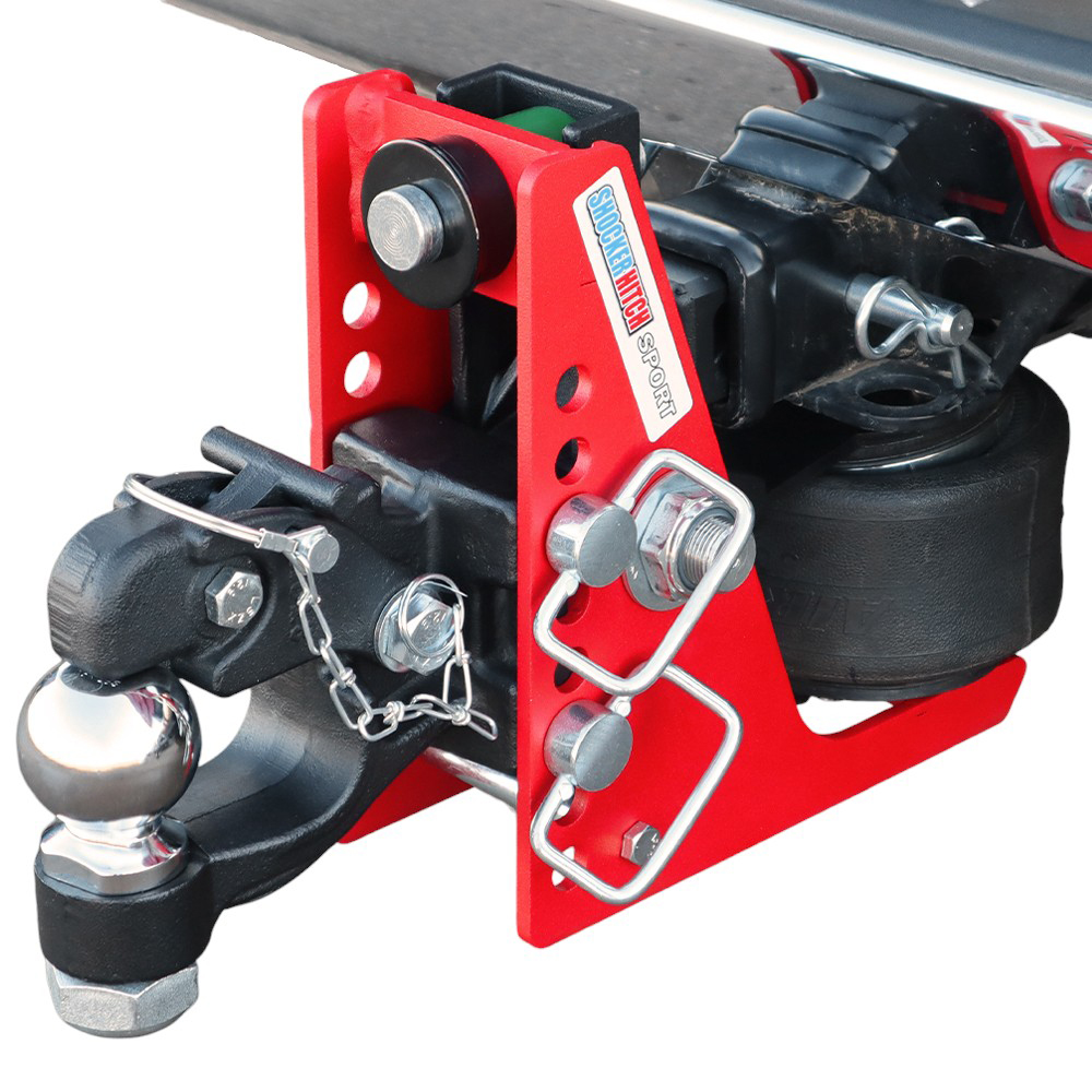 Shocker Sport Air Receiver Hitch & Channel Pintle w/ 2-5/16" Ball Installed
