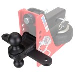 Shocker Black Combo Ball Attachment with Sway Tabs on HD Air Hitch SH-340BLK-SC