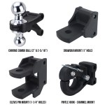 Shocker Farm Mounts Kit - (Chrome Combo Ball, Drawbar, Clevis Pin, Pintle) SH-FTK-C