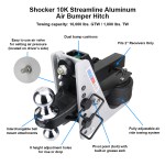 Aluminum Air Ride Receiver Hitch Features - Diagram - Specifications