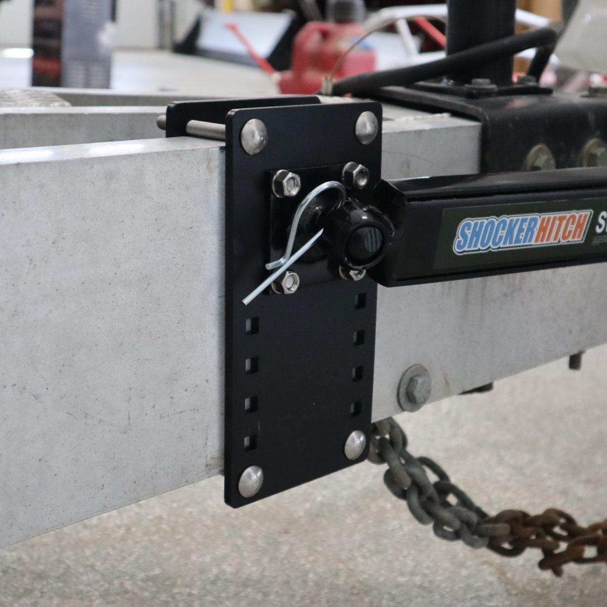 Shocker Clamp on Frame Mount for Sway Control Friction Arm Bar (Shown with Sway Arm)
