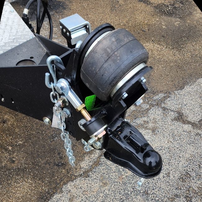 Shocker 14K Air Trailer Tongue Mount Coupler Installed with Weld on Tongue Vertical Channel SH-410