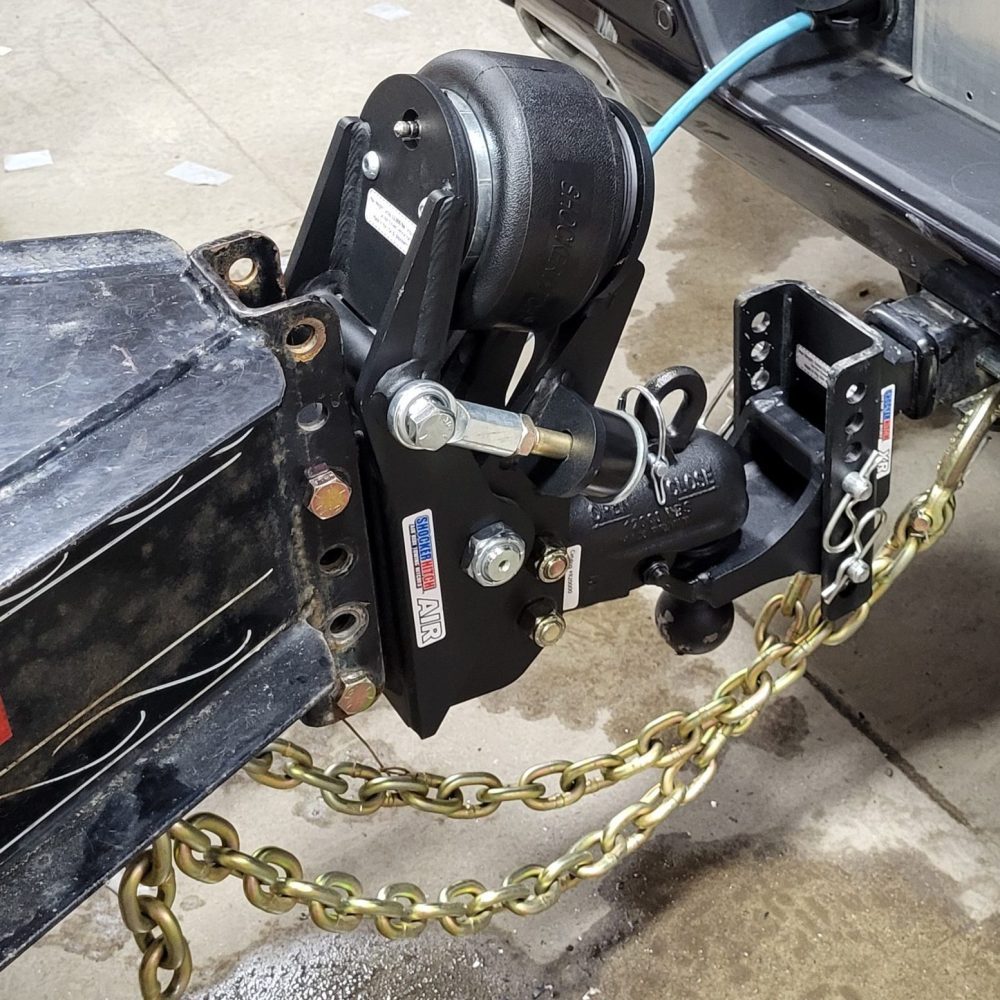 Shocker Air Tongue Mount & Wallace 2" Ball Coupler Installed - Side View