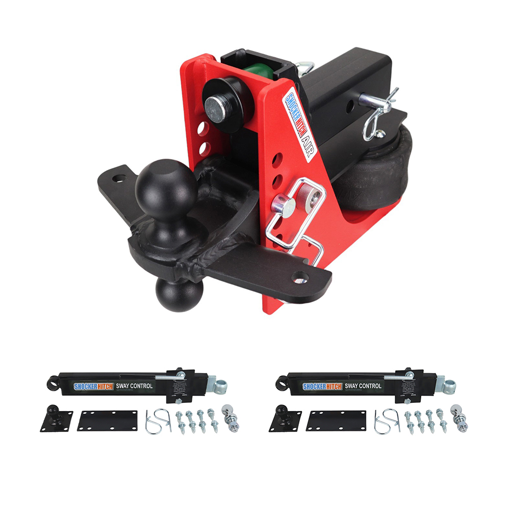 Shocker 14K Air Hitch Black Combo Ball & Sway Control Towing Kit - 2-1/2" Receiver