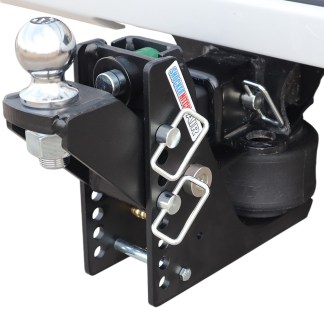 14K Max Black Air Hitch & Raised Mount w/ 2-5/16" Ball Installed