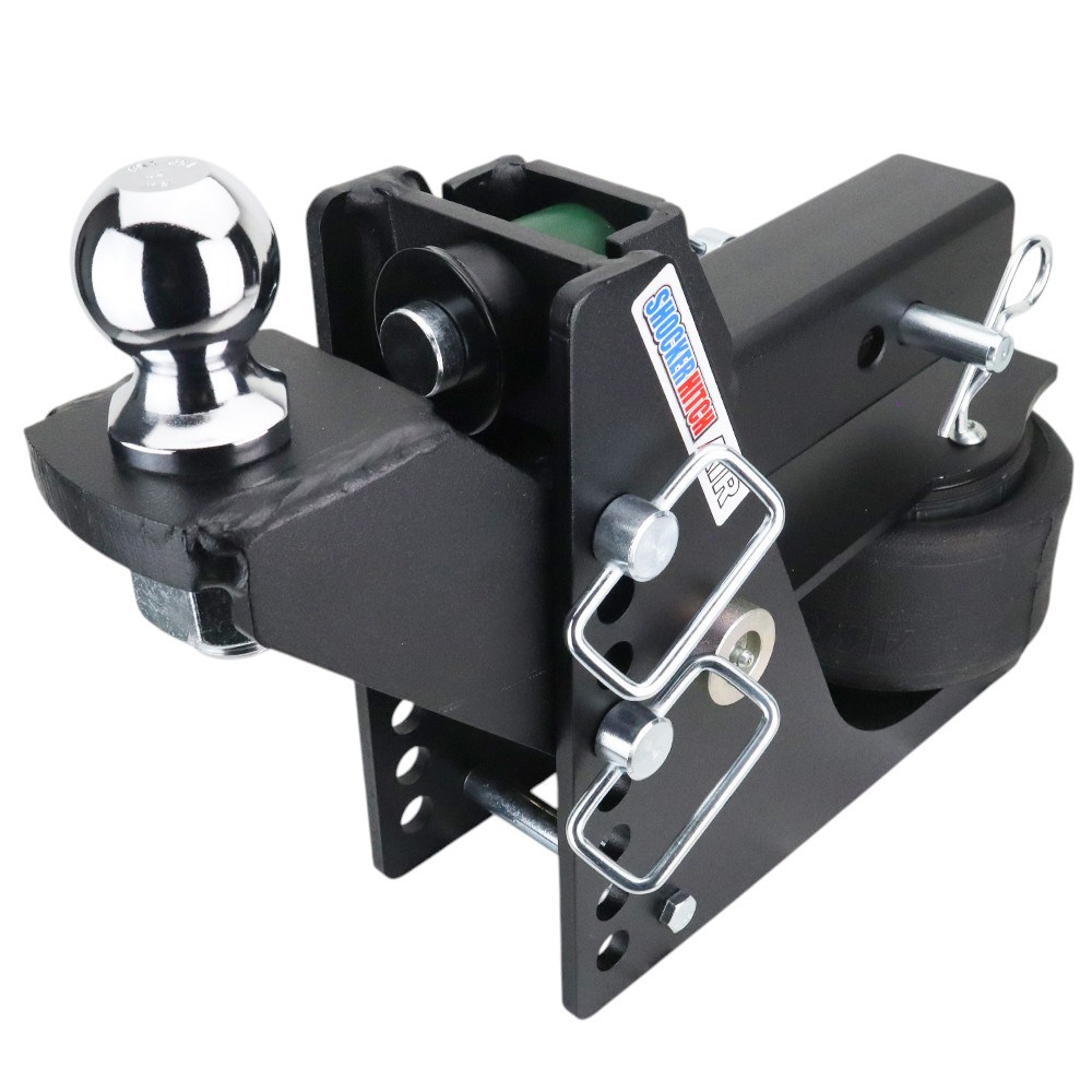 14K Max Black Air Hitch & Raised Mount w/ 2" Ball - 2-1/2" Receiver