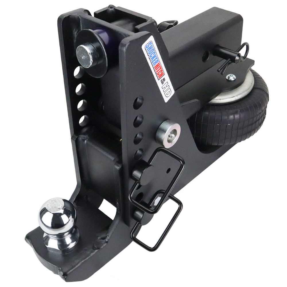20K HD Max Black Air Hitch & Drop Mount w/ 2" Ball - 2-1/2" Receiver