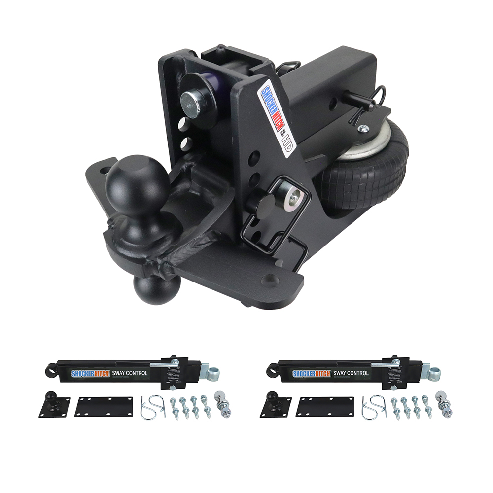 Shocker HD Max Black Air Hitch Black Combo Ball & Sway Control Towing Kit - 2-1/2" Receiver
