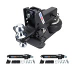 Shocker HD Max Black Air Hitch Chrome Combo Ball & Sway Control Towing Kit - 2-1/2" Receiver