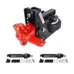Shocker HD Max Black Air Hitch Red Combo Ball & Sway Control Towing Kit - 2" Receiver