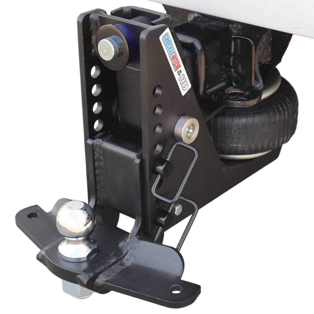 20K HD Max Black Air Hitch & Sway Tab Drop Mount w/ 2" Ball Installed