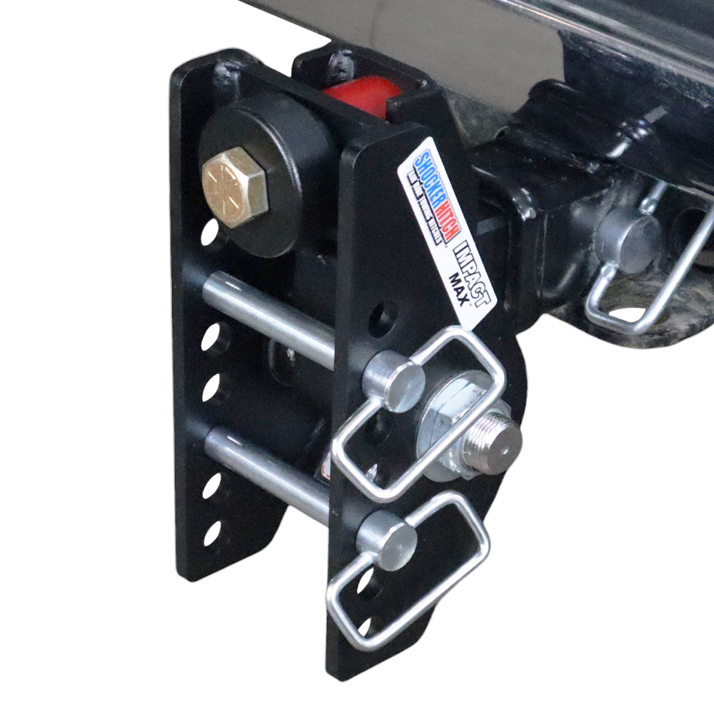 Shocker 20K Impact Max Dual Cushion Bumper Hitch Base Frame with Pins - Installed
