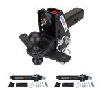 Shocker 20K Impact Max Dual Cushion Hitch Black Combo Ball & Sway Control Towing Kit - 2-1/2" Receiver