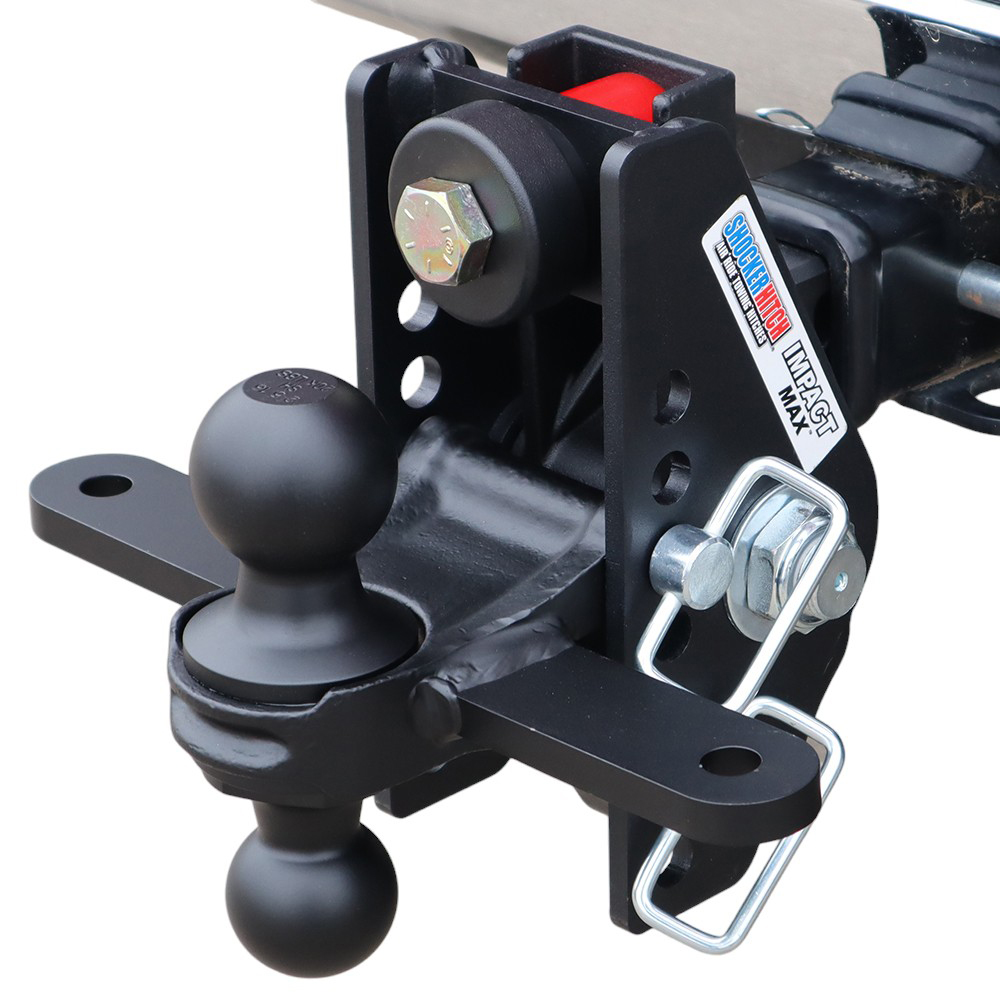 20K Impact Max Dual Cushion Receiver Hitch w/ Black Combo Ball w/ Sway Tabs