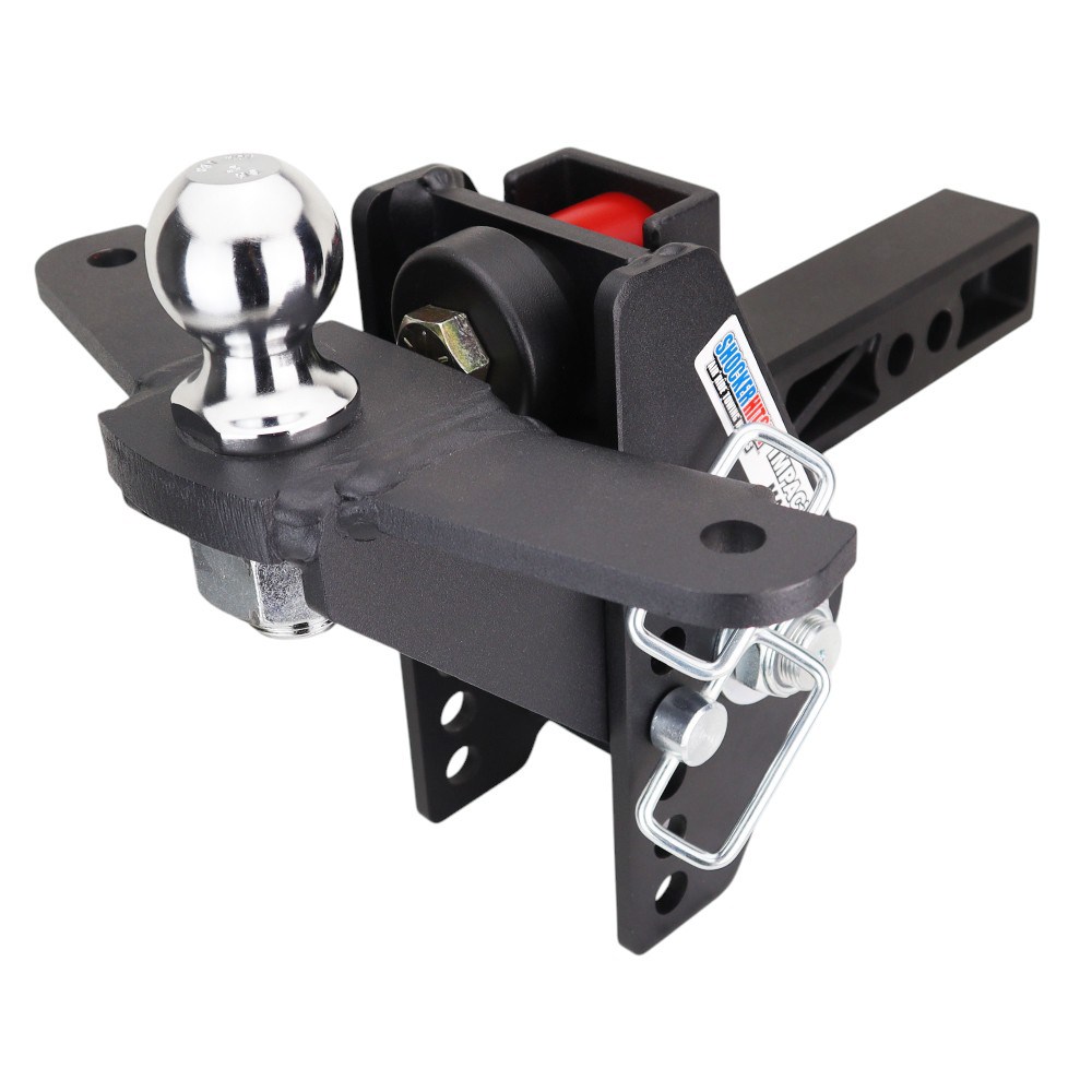 20K Impact Max Dual Cushion Hitch w/ Raised Ball Mount w/ Sway Tabs & 2" Ball - For 2" Receiver
