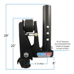 Gooseneck Air Hitch & 9" Extender Demco Coupler - Diagram & Dimensions