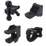 Shocker Farm Mounts Kit - (Black Combo Ball, Drawbar, Clevis Pin, Pintle) SH-FTK-BLK