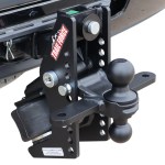 Trail Force Air Hitch & Black Combo Ball Mount w/ Sway Tabs Installed On 2" Receiver