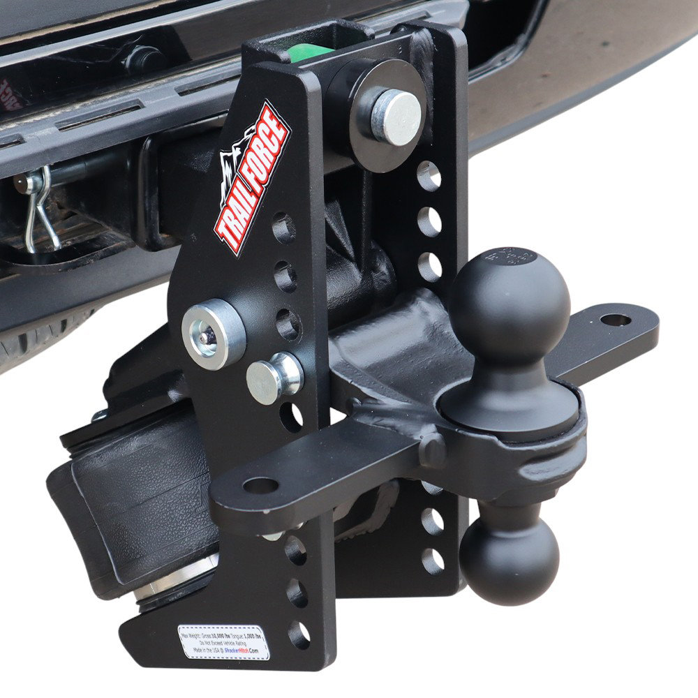 Trail Force Air Hitch & Black Combo Ball Mount w/ Sway Tabs Installed On 2" Receiver
