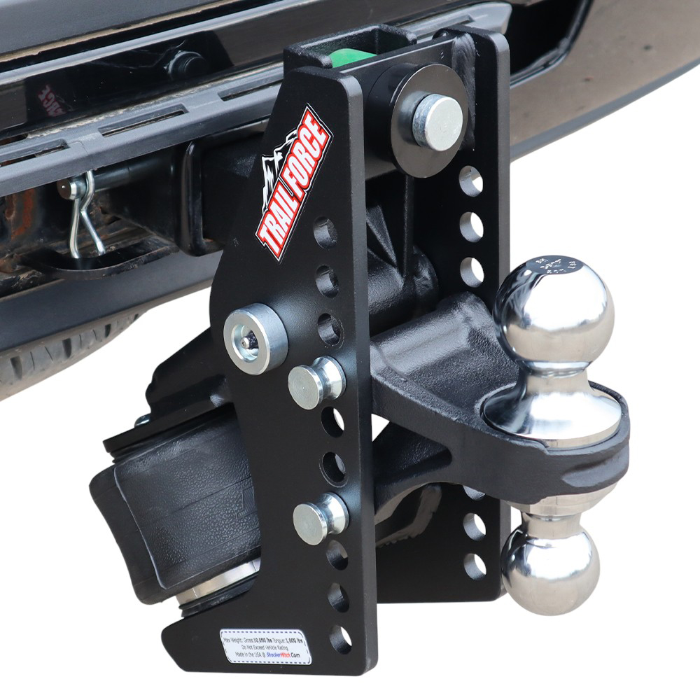 Trail Force Air Hitch & Chrome Combo Ball Installed on 2" Receiver