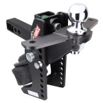 Trail Force Air Hitch & Raised Ball Mount w/ 2-5/16" Ball w/ Sway Tabs - 2" Receiver