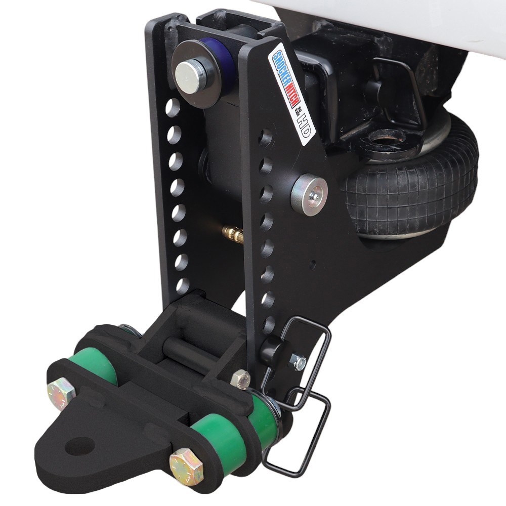 20K Super Drop Max Black Air Hitch & Cushioned Drawbar Installed