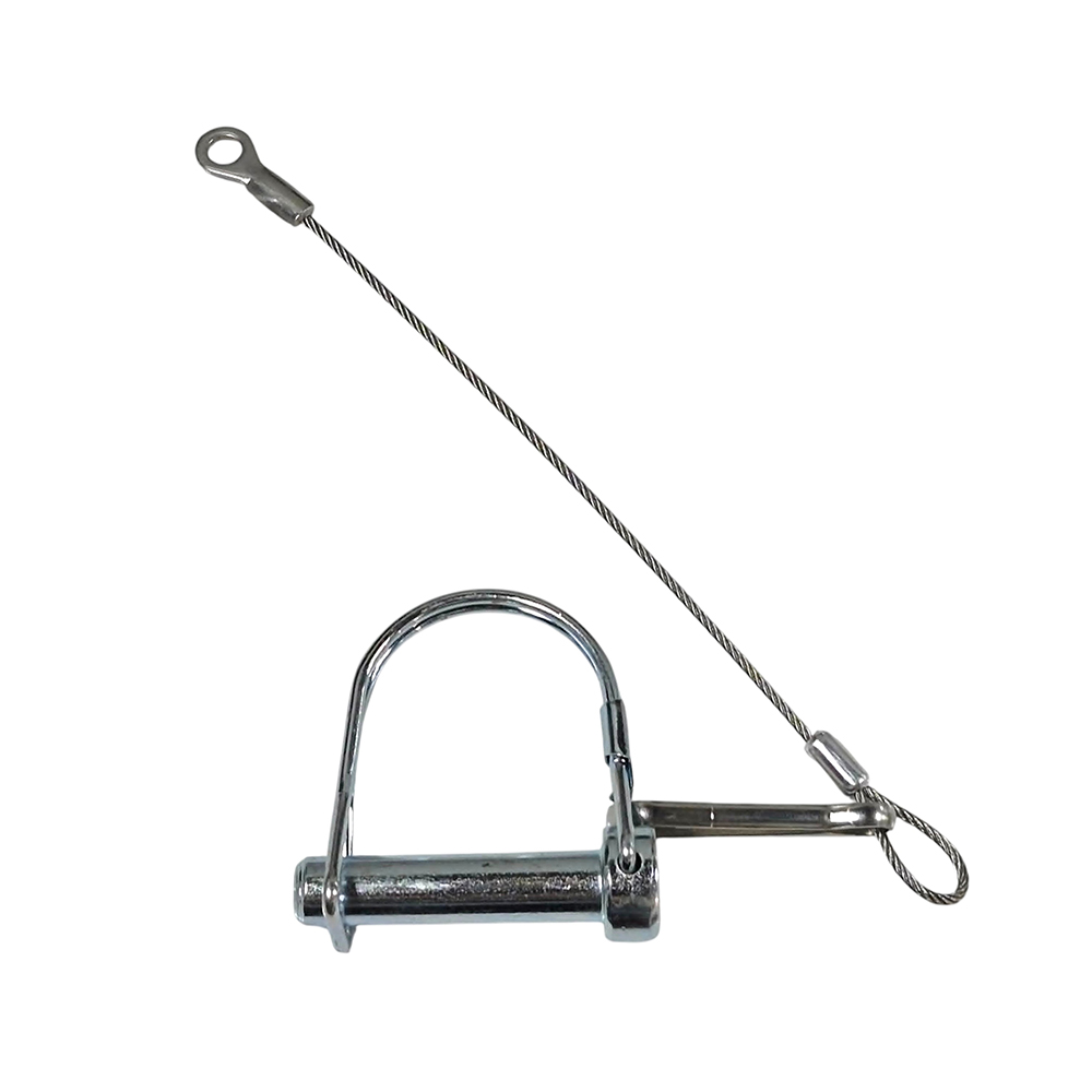 3/8" Double Wire Snap Safety Pin - 1-1/2" L with 6 "Safety Cable with Clip - SH-H71-112