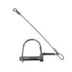 3/8" Double Wire Snap Safety Pin - 1-1/2" L with 6 "Safety Cable with Clip - SH-H71-112