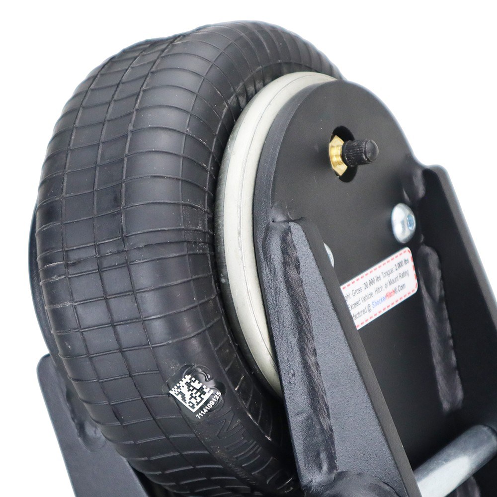 Built in Air Ride Absorbs Bumps, Tugs & jerks - HD 21K Air Trailer Tongue Mount