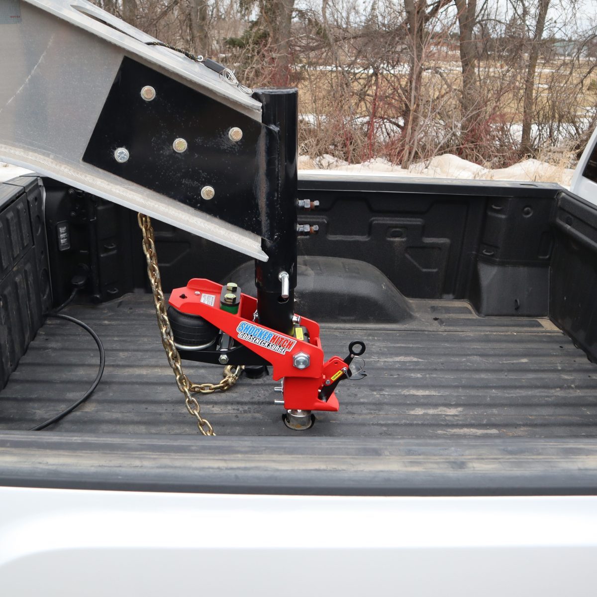 Gooseneck Air Hitch Shift Lock Coupler Side View