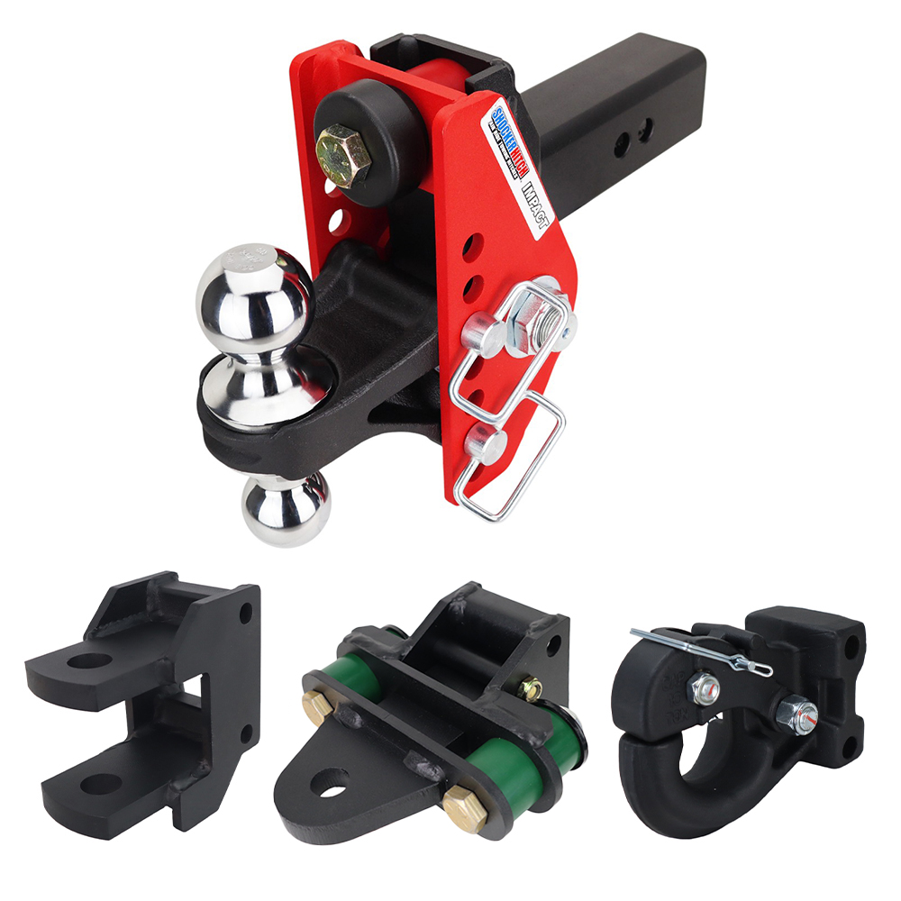 Impact Cushion Hitch Deluxe Farm Kit - Chrome Combo, Pintle, Cushion Drawbar & Clevis Fits 2-1/2" Receiver