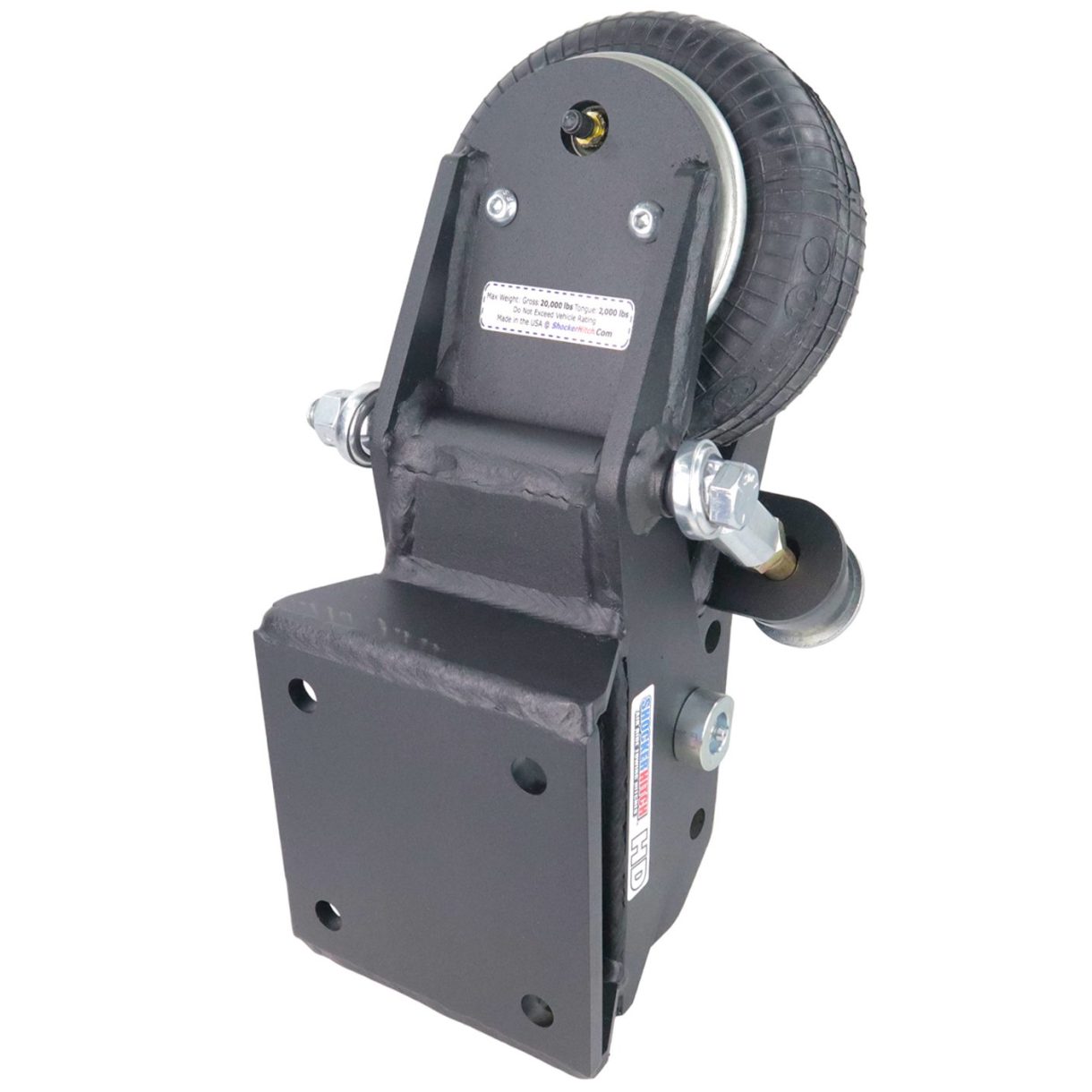 Shocker 20K Air Trailer Tongue Mount Flat Plate Mount - No Coupler - Rear