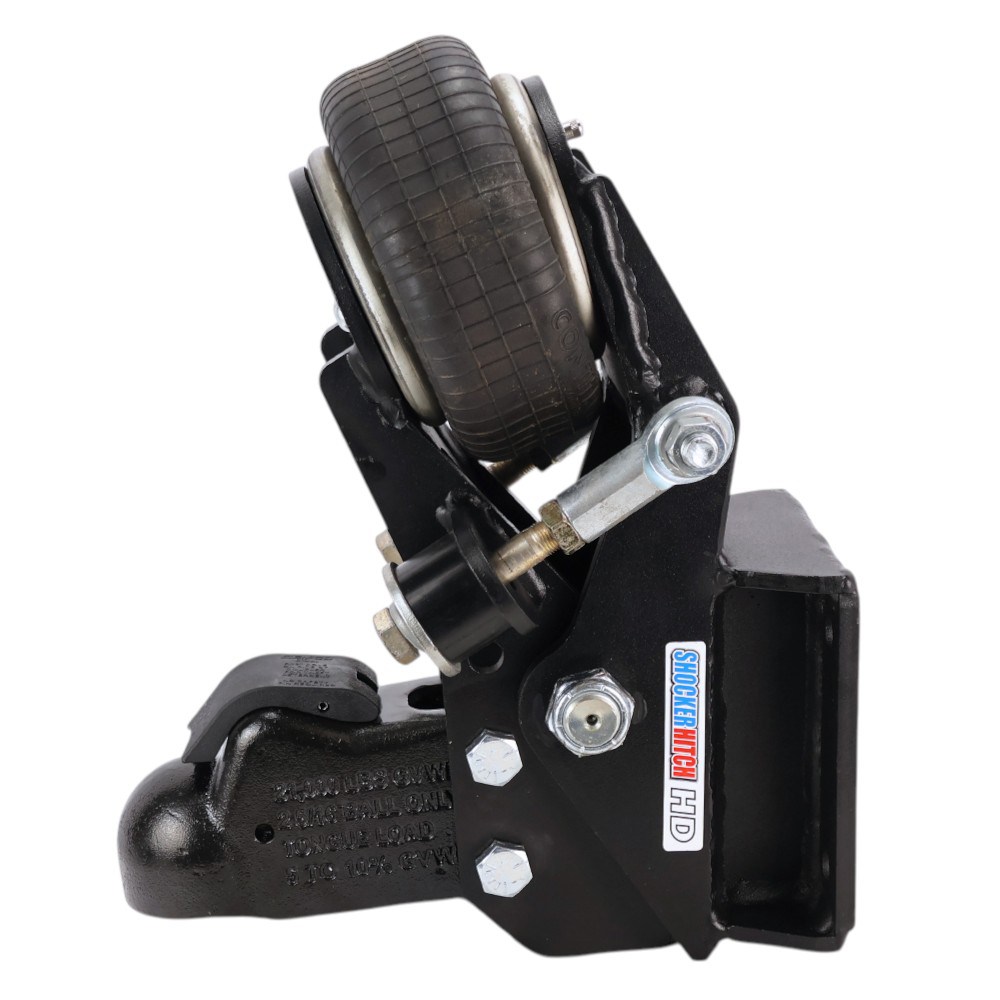 Shocker 21K HD Air Trailer Tongue Mount - Square Flat Plate & Demco Coupler - Side