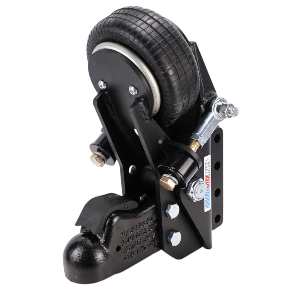 Shocker 21K HD Air Trailer Tongue Mount - Vertical Channel & Demco Coupler - Left Front