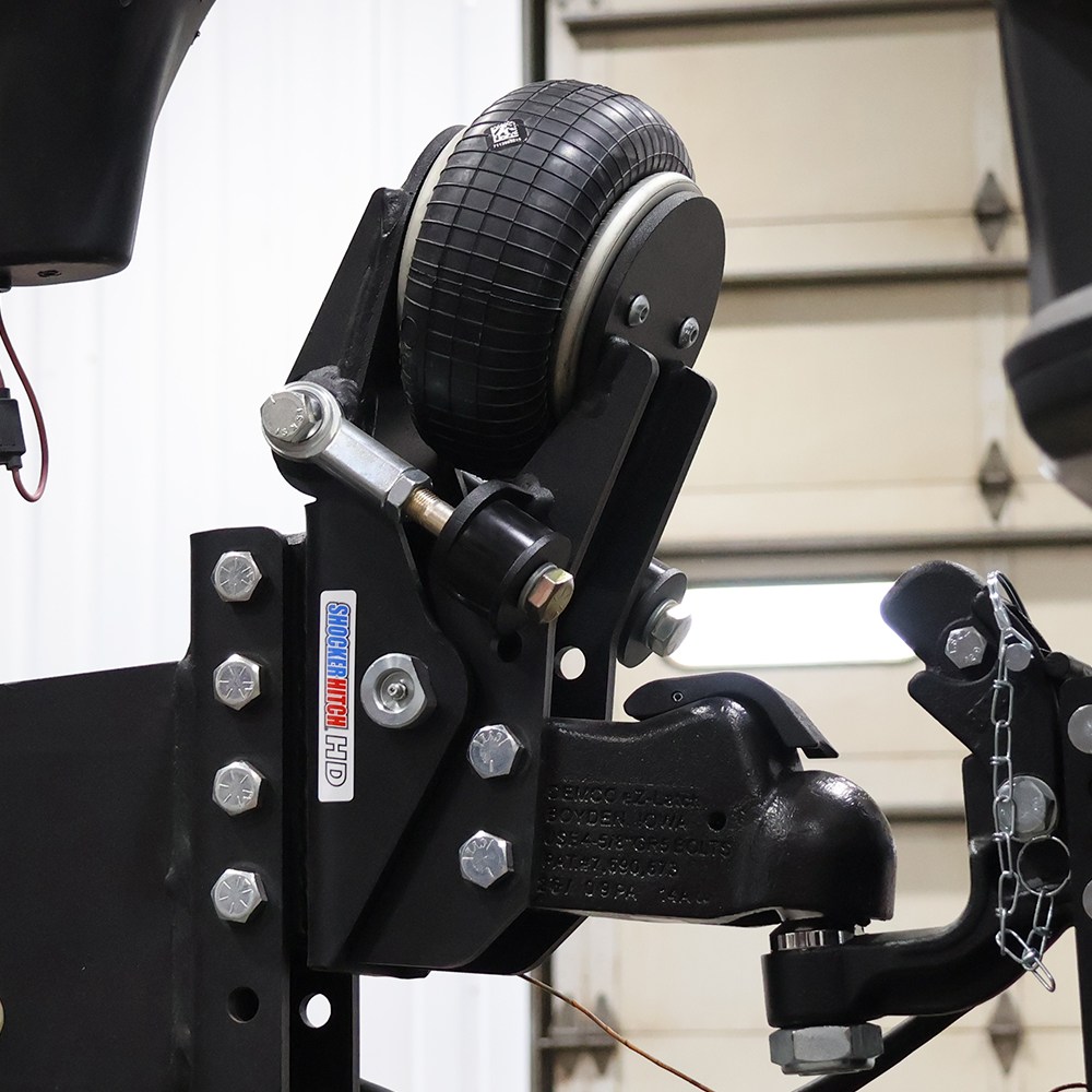 Shocker 21K HD Air Trailer Tongue Mount - Vertical Channel & Demco Coupler - Live Bottom Back
