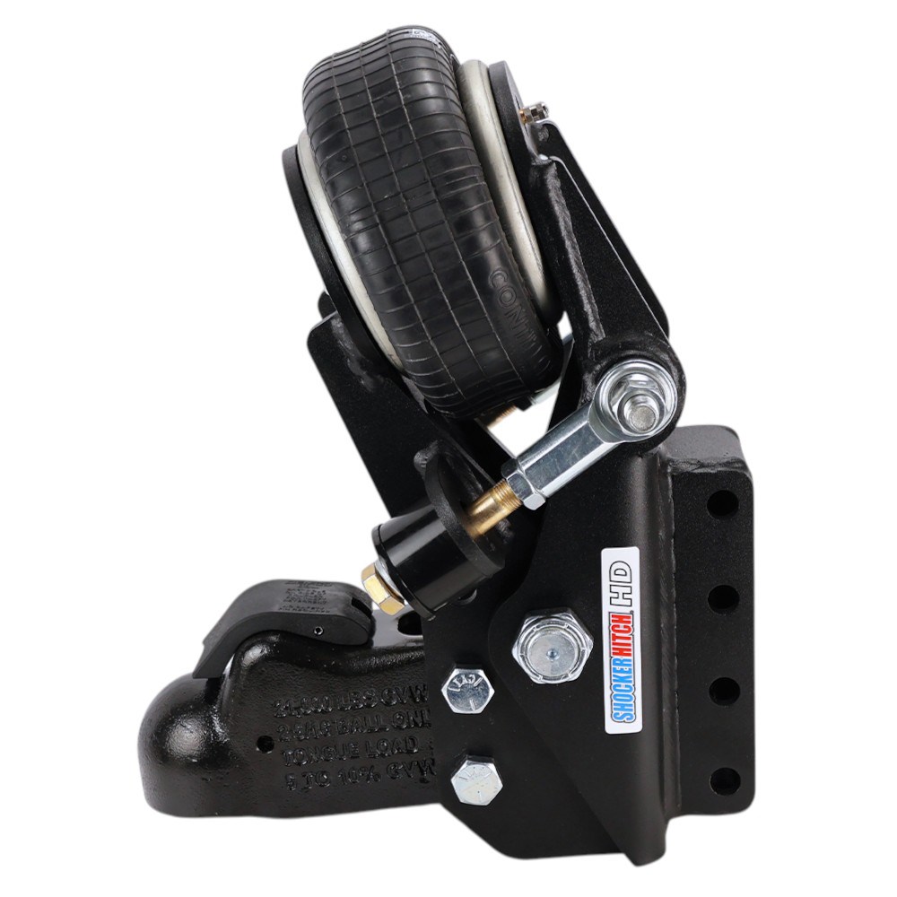 Shocker 21K HD Air Trailer Tongue Mount - Vertical Channel & Demco Coupler - Side