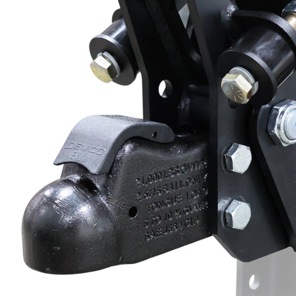 Shocker 21K HD Air Trailer Tongue Mount with Demco Coupler - Close Up Left