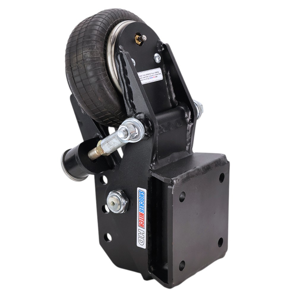 Shocker 25K HD Air Trailer Tongue Mount - Square Flat Plate - No Coupler - Left Back
