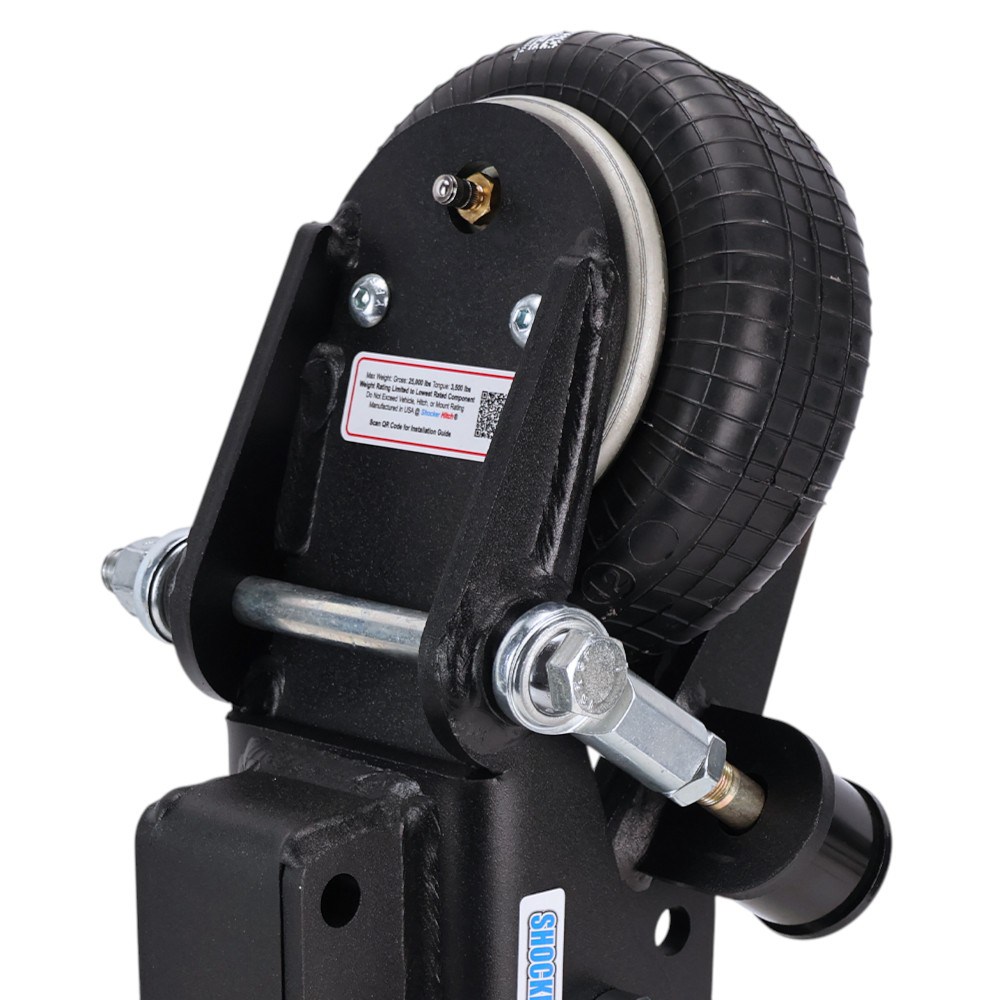 Shocker 25K HD Air Trailer Tongue Mount - Vertical Channel - No Coupler - Airbag Back