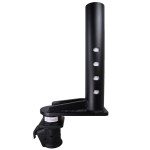 Shocker 30K Gooseneck Stem & 9" Offset EZ Latch Demco Coupler - Round - Angled Pin Holes - Black