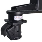 9" Offset Dual Gusset Supports & Collar Plating Steel for Demco Coupler - Matte Black - Square Stem