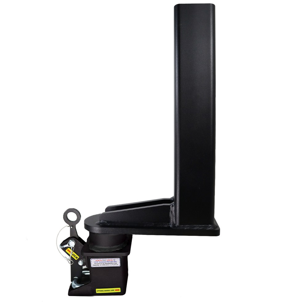 Shocker 30K Gooseneck Stem & 9" Offset Shift Lock Coupler - Square Blank Stem - Black