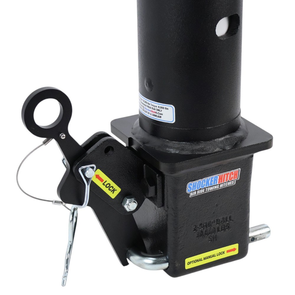 Shocker 30K Gooseneck Stem & Shift Lock Coupler - Round Stem - Closed