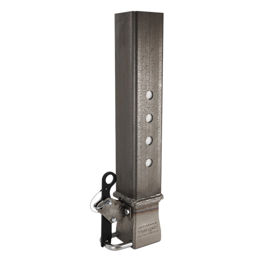 Shocker 40K Gooseneck Square Stem & 3" Shift Lock Coupler SL-45SQ-STR-SL40-RAW