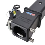 40K Shocker Red Gooseneck Dual Latching 3" Shift Lock Coupler - Locked Position