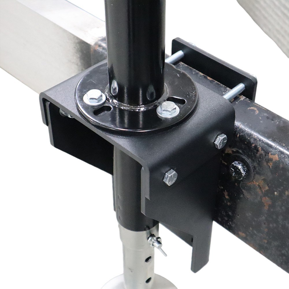 Shocker Clamp On Side Mount Trailer Round Jack Bracket Kit