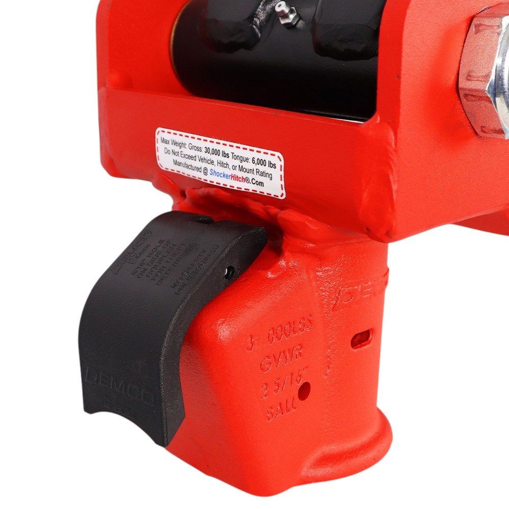 Shocker Gooseneck Air Hitch & EZ Latch Demco Coupler - Locked
