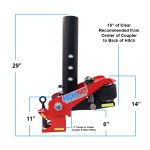 Shocker 30K Gooseneck Air Hitch & Shift Lock Coupler - Diagram & Dimensions