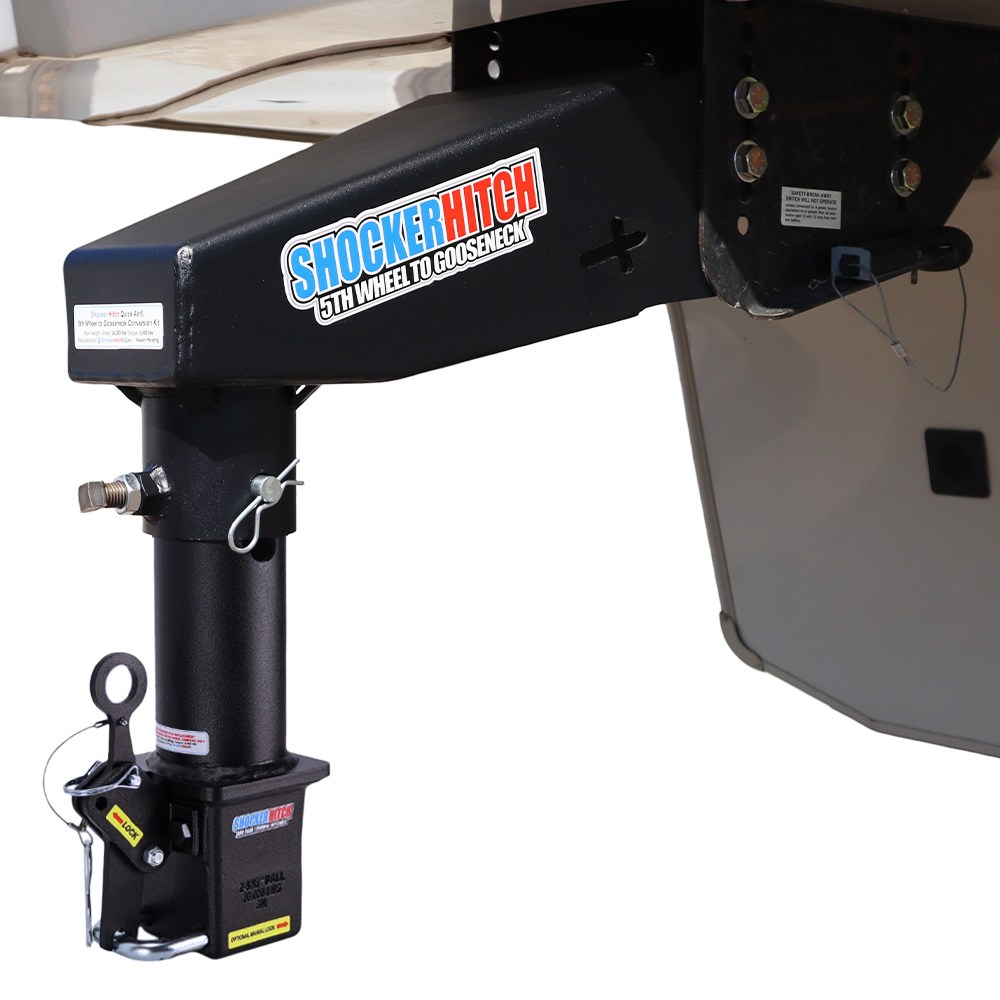 Shocker Quick Air 5th Wheel to Gooseneck Conversion Kit with Shift Lock Coupler (no chain kit)