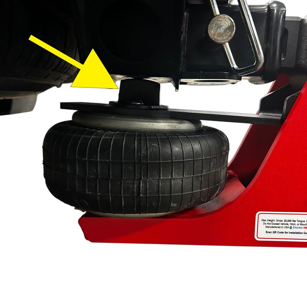 Spacer block pressed up against receiver tube (Properly Installed)